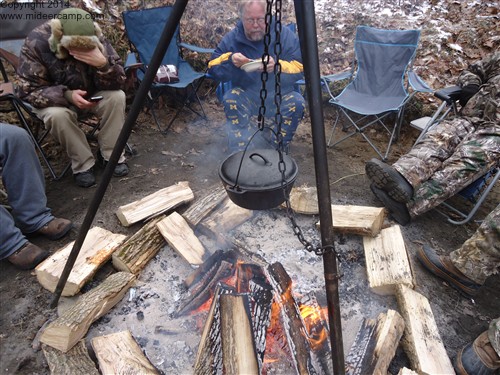 Deer Camp Chili in a Dutch Oven