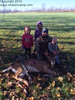 John Hartline deer kill with family
