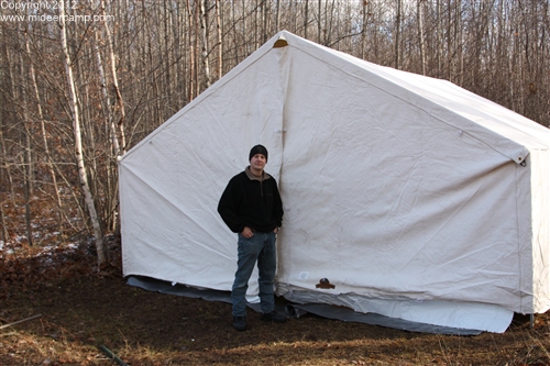 Dave in front of the tent, pic10