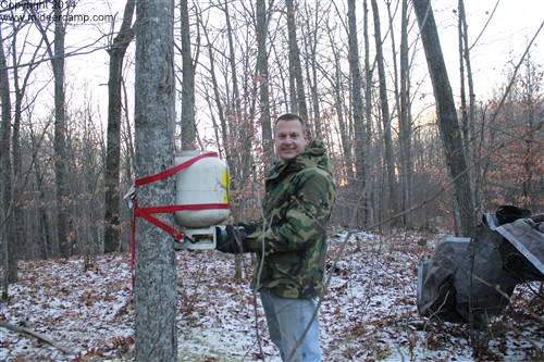 Refilling a 1 pound propane cylinder