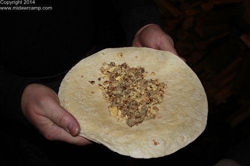 Deer Camp Meals Breakfast Burritos