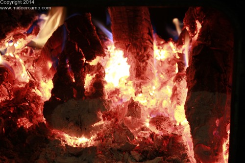 Hot Fire with a bed of coals
