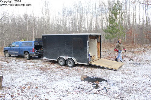 Kruger's Large 2 axle trailer at Deer Camp
