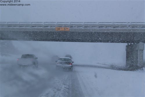 Driving in a snow storm