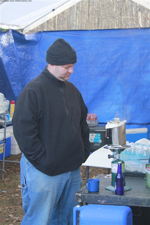 Jimbo making coffee