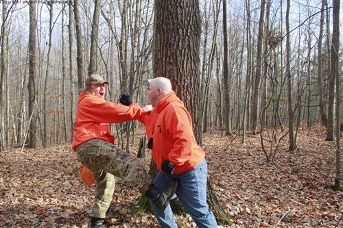 Steve and Kruger in a fight