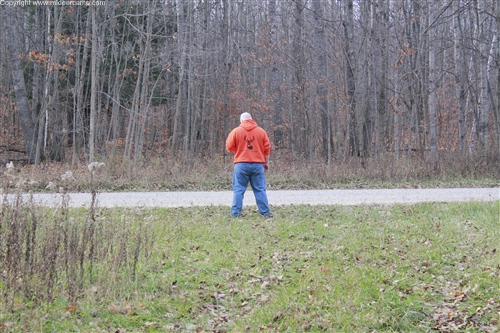 Steve marking his location