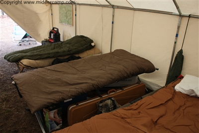 View of Inside of the Wall Tent