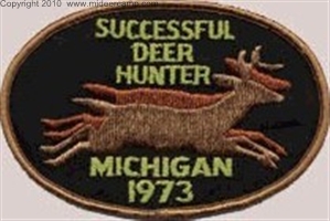 1973 Michigan Successful Deer Hunting Patch Reproduction 