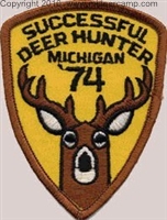 1981 Michigan Successful Deer Hunting Patch Bear Moose Turkey 