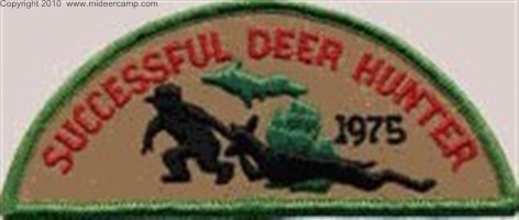 1975 Michigan Successful Deer Hunting Patch Bear Moose Turkey 