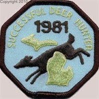 1975 Michigan Successful Deer Hunting Patch Bear Moose Turkey 