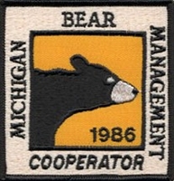 1987 TIP UP TOWN BADGE PIN PINBACK-MICHIGAN DNR DEER BEAR FISHING PATCH LICENSE 